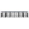 vidaXL Outdoor Dog Kennel with Roof Steel 11.26 m²