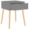 vidaXL Bedside Cabinet Grey 40x40x56 cm Engineered Wood