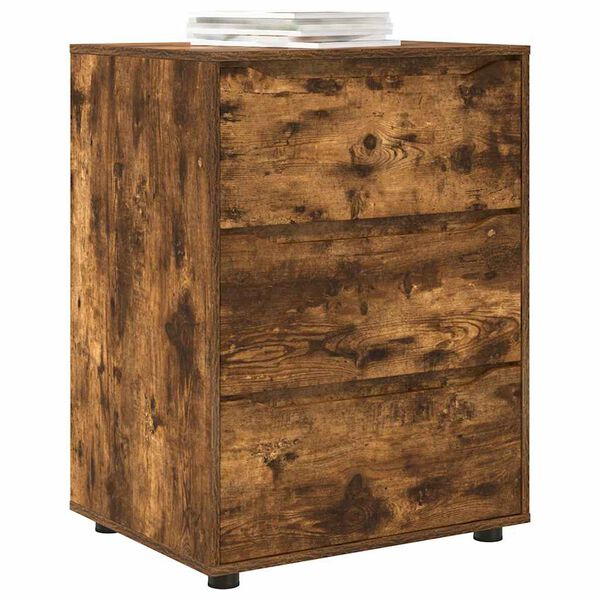 vidaXL Storage Cabinet Smoked Oak 60 x 48 x 81 cm Engineered Wood