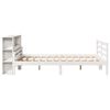 vidaXL Bookcase Bed without Mattress White 135x190 cm Double Solid Wood Pine