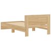 vidaXL Bed Frame without Mattress with LED Lights Sonoma Oak 100x200 cm