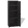vidaXL Garden Storage Cabinet with 3 Shelves Black
