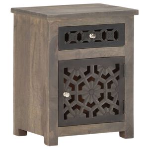 vidaXL Bedside Cabinet | Natural wood colour | Solid mango wood, MDF