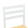 vidaXL Dining Chairs 2 pcs White 40 x 47.5 x 99.5 cm Solid Rubber Wood
