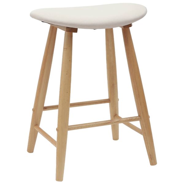 vidaXL Dining Chairs 2 pcs Natural 46 x 37 x 63 cm Solid Rubber Wood