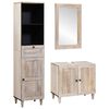 vidaXL Bathroom Furniture Set with Drawer 3 pcs White Engineered Wood