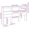 vidaXL Headboard Cabinet with LED Old Wood 180x17x102 cm