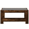 vidaXL Coffee Table with LED Smoked Oak 93x53x45 cm Engineered Wood