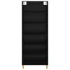 vidaXL Highboard Black Oak 69.5 x 32.5 x 180 cm Engineered Wood