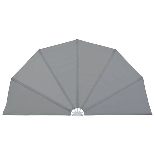 vidaXL Collapsible Terrace Side Awning Grey 160 cm