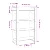vidaXL Book Cabinet/Room Divider 80x35x125 cm Solid Wood Pine