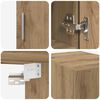 vidaXL Storage Cabinet 3 pcs Artisan Oak 30 x 42.5 x 225 cm