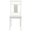vidaXL Dining Chair 2 pcs White Solid Wood