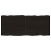 vidaXL Table Top Dark Brown 120x50x(2-6) cm Treated Solid Wood Live Edge
