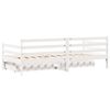 vidaXL Daybed with Drawers without Mattress White 90x200 cm Solid Wood