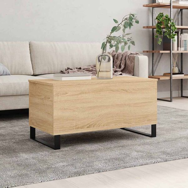 vidaXL Coffee Table Sonoma Oak 90x44.5x45 cm Engineered Wood