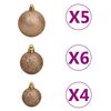 vidaXL Artificial Christmas Tree 150 LEDs&Ball Set&Flocked Snow 120 cm