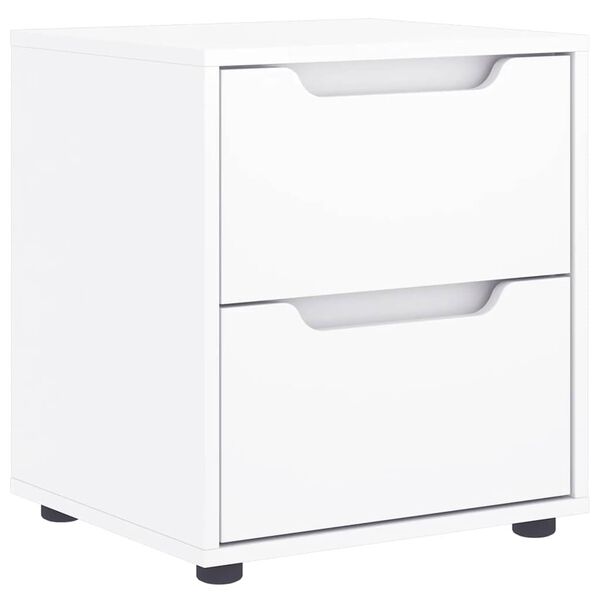 vidaXL Bedside Cabinet VISNES White 45x40x50 cm Engineered Wood