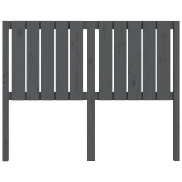 vidaXL Bed Headboard Grey 125.5x4x100 cm Solid Wood Pine