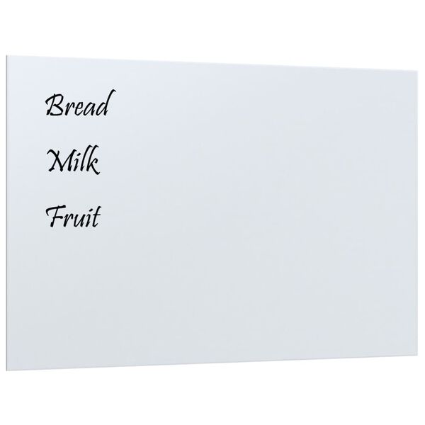 vidaXL Wall-mounted Magnetic Board White 60x40 cm&nbsp;Tempered Glass
