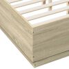 vidaXL Bed Frame without Mattress Sonoma Oak 140x190 cm