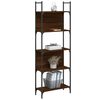 vidaXL Bookshelf Brown Oak 155.5x24x166.5 cm Engineered Wood