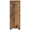 vidaXL Bathroom Cabinet with Drawer with Door Old Wood 30 x 35 x 80 cm