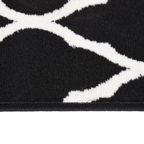 vidaXL Runner Rug BCF Black and White 100x250 cm