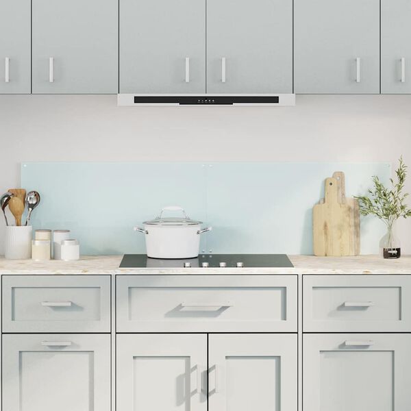 vidaXL Kitchen Backsplashes 2 pcs White 80x40 cm Tempered Glass