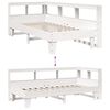 vidaXL Bookcase Bed without Mattress White 75x190cm Solid Wood Pine