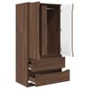 vidaXL Cabinet with Door Brown Oak 79.5 x 49 x 156 cm Engineered Wood