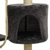 vidaXL Cat Tree with Sisal Scratching Posts Dark Grey 120 cm