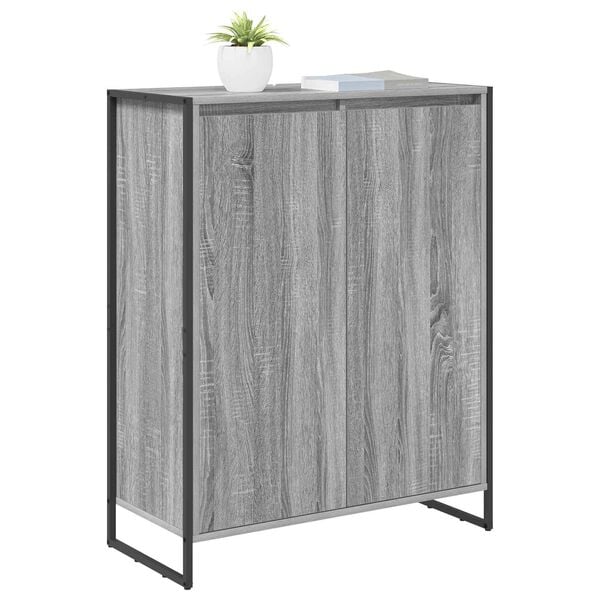 vidaXL Shoe Cabinet Grey Sonoma 79 x 36 x 100 cm Engineered Wood