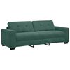 vidaXL Sofa 2 pcs Dark Green 221 x 80 x 80 cm Fabric