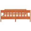vidaXL Bed Frame without Mattress Wax Brown 180x200 cm Super King Solid Wood Pine