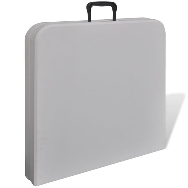 vidaXL Foldable Garden Table 122 cm HDPE White