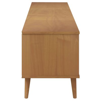 vidaXL TV Cabinet MOLDE Brown 158x40x49 cm Solid Wood Pine