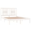 vidaXL Bed Frame without Mattress White Solid Wood Small Double