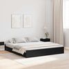 vidaXL Storage Bed Frame Black Oak 180 x 200 cm Engineered Wood