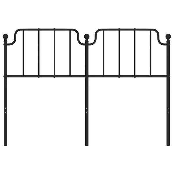 vidaXL Metal Replace Headboard Black 150 cm