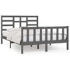 vidaXL Bed Frame without Mattress Grey 120x200 cm Solid Wood Pine