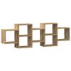 vidaXL Wall Shelf Artisian Oak 129x18x42 cm Engineered Wood