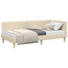 vidaXL Corner Bed Frame with Headboard Cream 90 cm x 190 cm Velvet