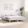 vidaXL Bed Frame White 200 x 200 cm Solid Pine wood