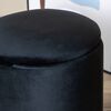 Venture Home Pouffe Limpen 32x32x40 cm Velvet Black