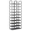 vidaXL Shoe Racks 2 pcs 10-Tier Black 33x33x174 cm Non-woven Fabric