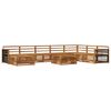 vidaXL Outdoor Sofa Set 9 pcs Natural Solid Acacia Wood
