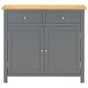 vidaXL Sideboard 90x33.5x83 cm Solid Oak Wood
