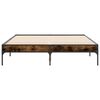 vidaXL Bed Frame without Mattress Smoked Oak 120x200 cm