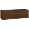 vidaXL 3 Piece TV Cabinet Set Brown Oak Engineered Wood